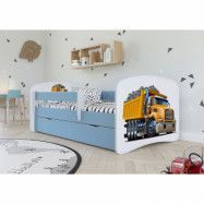 Kocot Kids Barnsäng - Babydreams Blå - Truck Med Låda 140x70 Cm