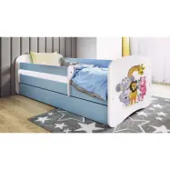 Kocot Kids Barnsäng - Babydreams Blå - Zoo Med Låda 140x70 Cm