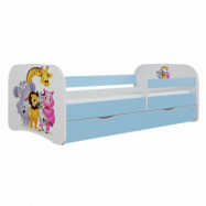 Kocot Kids Barnsäng - Babydreams Blå - Zoo Med Låda 160x80 Cm