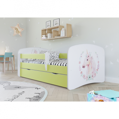 Kocot Kids Barnsäng - Babydreams Grön - Horse 180x80 Cm