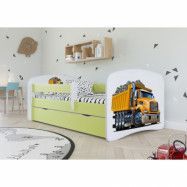 Kocot Kids Barnsäng - Babydreams Grön - Truck 180x80 Cm