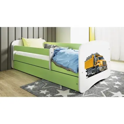 Kocot Kids Barnsäng - Babydreams Grön - Truck Med Låda 180x80 Cm