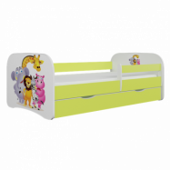 Kocot Kids Barnsäng - Babydreams Grön - Zoo Med Låda 160x80 Cm