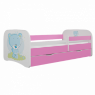 Kocot Kids Barnsäng - Babydreams Rosa - Blå - Bear 160x80 Cm