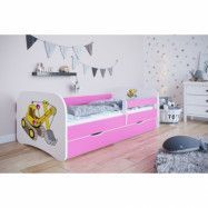 Kocot Kids Barnsäng - Babydreams Rosa - Digger 180x80 Cm