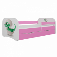 Kocot Kids Barnsäng - Babydreams Rosa - Dinosaur 180x80 Cm