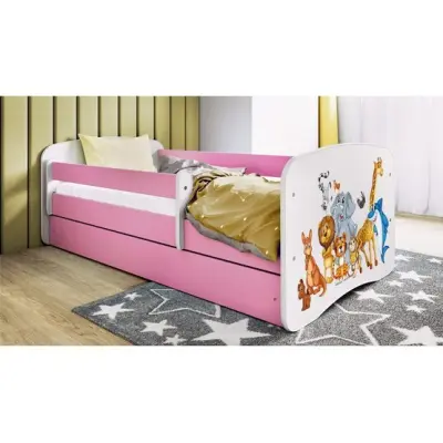 Kocot Kids Barnsäng - Babydreams Rosa - Djur 180x80 Cm