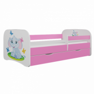 Kocot Kids Barnsäng - Babydreams Rosa - Elephant 180x80 Cm