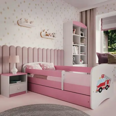 Kocot Kids Barnsäng - Babydreams Rosa - Fire Truck 160x80 Cm