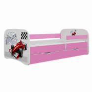 Kocot Kids Barnsäng - Babydreams Rosa - Formula One 180x80 Cm