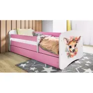 Kocot Kids Barnsäng - Babydreams Rosa Med Låda Och Madrass - Bambi 140x70 Cm