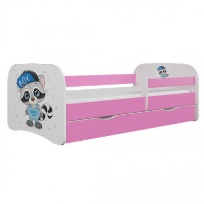 Kocot Kids Barnsäng - Babydreams Rosa - Racoon 140x70 Cm