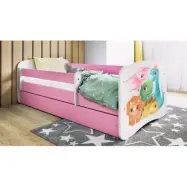 Kocot Kids Barnsäng - Babydreams Rosa - Små Dinosaurier 180x80 Cm