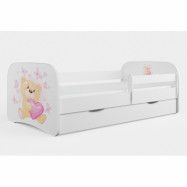 Kocot Kids Barnsäng - Babydreams Vit - Bear With Butterflies Med Låda 160x80 Cm