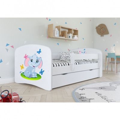 Kocot Kids Barnsäng - Babydreams Vit - Elephant 180x80 Cm