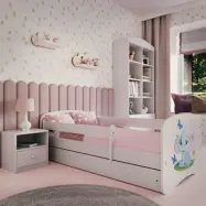 Kocot Kids Barnsäng - Babydreams Vit - Elephant Med Låda 140x70 Cm