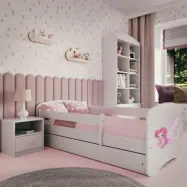 Kocot Kids Barnsäng - Babydreams Vit - Fairy With Wings Med Låda 140x70 Cm