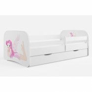 Kocot Kids Barnsäng - Babydreams Vit - Fairy With Wings Med Låda 160x80 Cm
