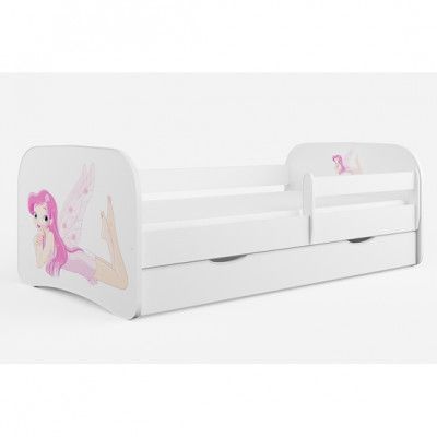 Kocot Kids Barnsäng - Babydreams Vit - Fairy With Wings Med Låda 180x80 Cm