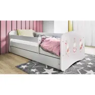 Kocot Kids Barnsäng - Babydreams Vit Med Låda - Kaniner 140x70 Cm