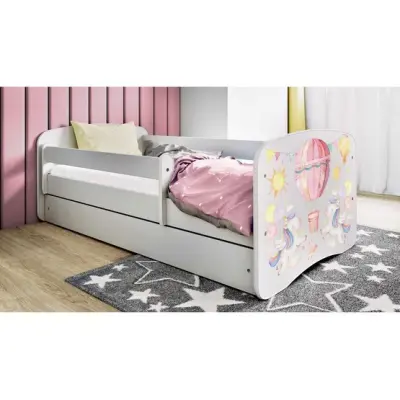 Kocot Kids Barnsäng - Babydreams Vit Med Låda Och Madrass - Ballong 180x80 Cm