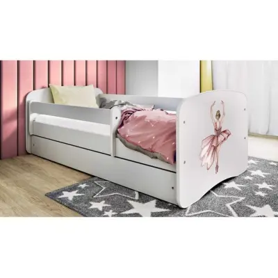 Kocot Kids Barnsäng - Babydreams Vit Med Låda Och Madrass - Dansare 180x80 Cm