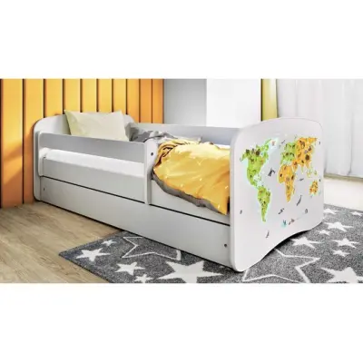 Kocot Kids Barnsäng - Babydreams Vit Med Låda Och Madrass - Karta 140x70 Cm
