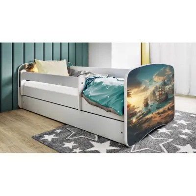 Kocot Kids Barnsäng - Babydreams Vit Med Låda - Skepp 180x80 Cm