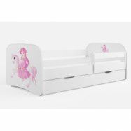 Kocot Kids Barnsäng - Babydreams Vit - Princess On Horse Med Låda 160x80 Cm