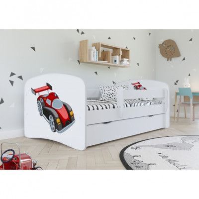 Kocot Kids Barnsäng - Babydreams Vit - Racing Car 160x80 Cm