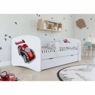 Kocot Kids Barnsäng - Babydreams Vit - Racing Car 180x80 Cm