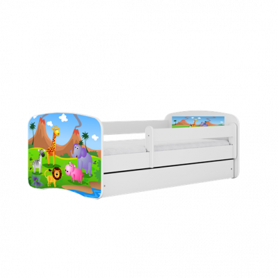 Kocot Kids Barnsäng - Babydreams Vit - Safari 140x70 Cm