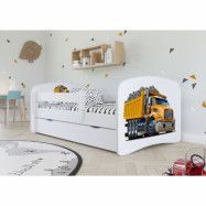 Kocot Kids Barnsäng - Babydreams Vit - Truck Med Låda 140x70 Cm