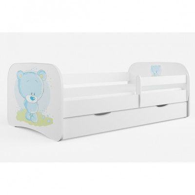 Kocot Kids Barnsäng - Babydreams Vit/Blå - Bear 160x80 Cm