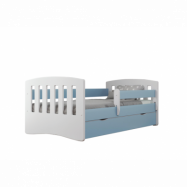 Kocot Kids Barnsäng - Classic 1 Blå - Med Madrass 140x80 Cm
