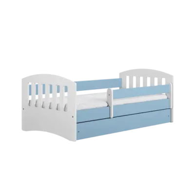 Kocot Kids Barnsäng - Classic 1 Blå - Med Madrass 160x80 Cm