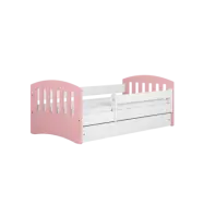 Kocot Kids Barnsäng - Classic 1 Mix Pale Rosa - Med Madrass 160x80 Cm