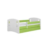 Kocot Kids Barnsäng - Classic 2 Grön - Med Madrass 160x80 Cm