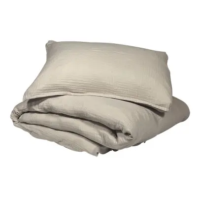 Najell bäddset i muslin, ivory white
