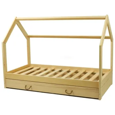 PQP Hussäng - Barnsäng Med Låda 160X80 Cm - Natural