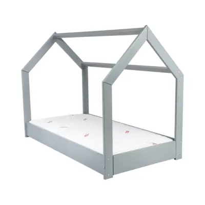 PQP Hussäng - Barnsäng Med Madrass 160X80 - Grå