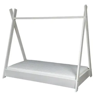 PQP Tältsäng - Barnsäng Med Eco Madrass 160X80 - Vit