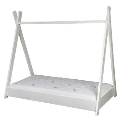 PQP Tältsäng - Barnsäng Med Madrass 160X80 Cm - Vit