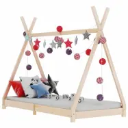VidaXl Barnsäng Tipisäng Massiv Furu 90X200 Cm