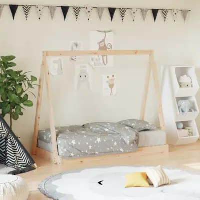 VidaXl Sängram Barnsäng 70X140 Cm I Massiv Furu