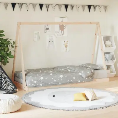 VidaXl Sängram Barnsäng 80X200 Cm I Massiv Furu