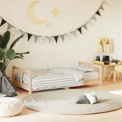 VidaXl Sängram För Barnsäng Massiv Furu 80X160 Cm