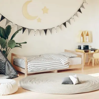 VidaXl Sängram I Massiv Furu Barnsäng 80X160 Cm