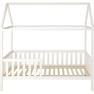 Viking Choice Hussäng Barnsäng - Trä - Med Skyddskant - 200 X 90 Cm - Vit