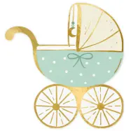 Baby Shower Barnvagn Servett Blå 20-pack